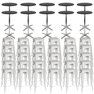 event furniture bundle 5 with white stools