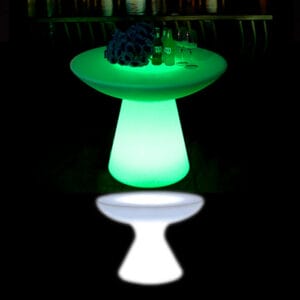 Illuminated Small Mushroom Bar Table glow furniture hire melbourne