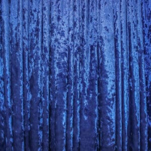 Crushed Velvet Royal Blue Drape Hire Melbourne