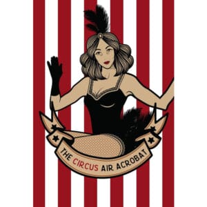 Standard Circus (dark) Air Acrobat Backdrop Hire Melbourne