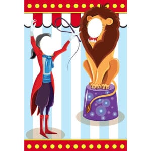 Standard Circus (light) Lion Tamer Backdrop Hire Melbourne