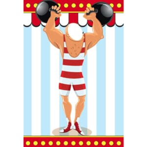 Standard Circus (light) Strongman Backdrop Hire Melbourne