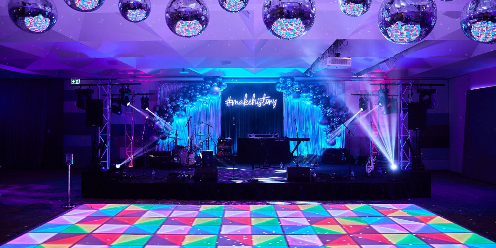 illuminated LED dance floor at ZINC event