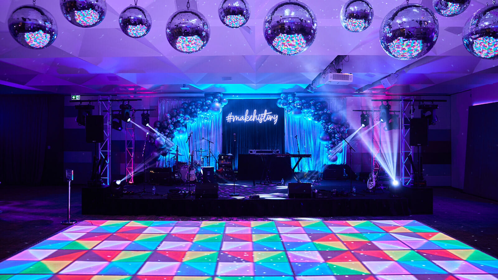 illuminated LED dance floor at ZINC event