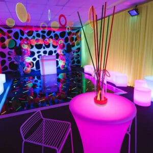 Glow Fluro Black Light Theme Party Equipment Hire Feel Good