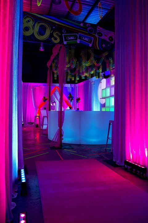 80s themed event decorating