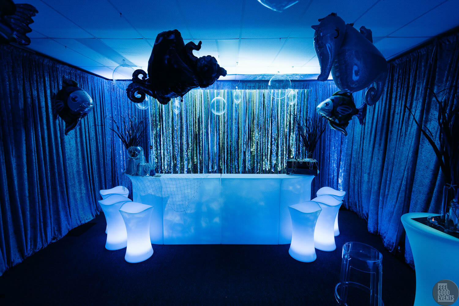 Blue and Under The Sea Bar Hire Inspo Melbourne