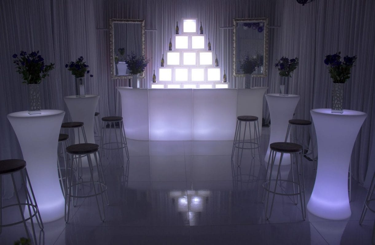 All white cocktail sales party