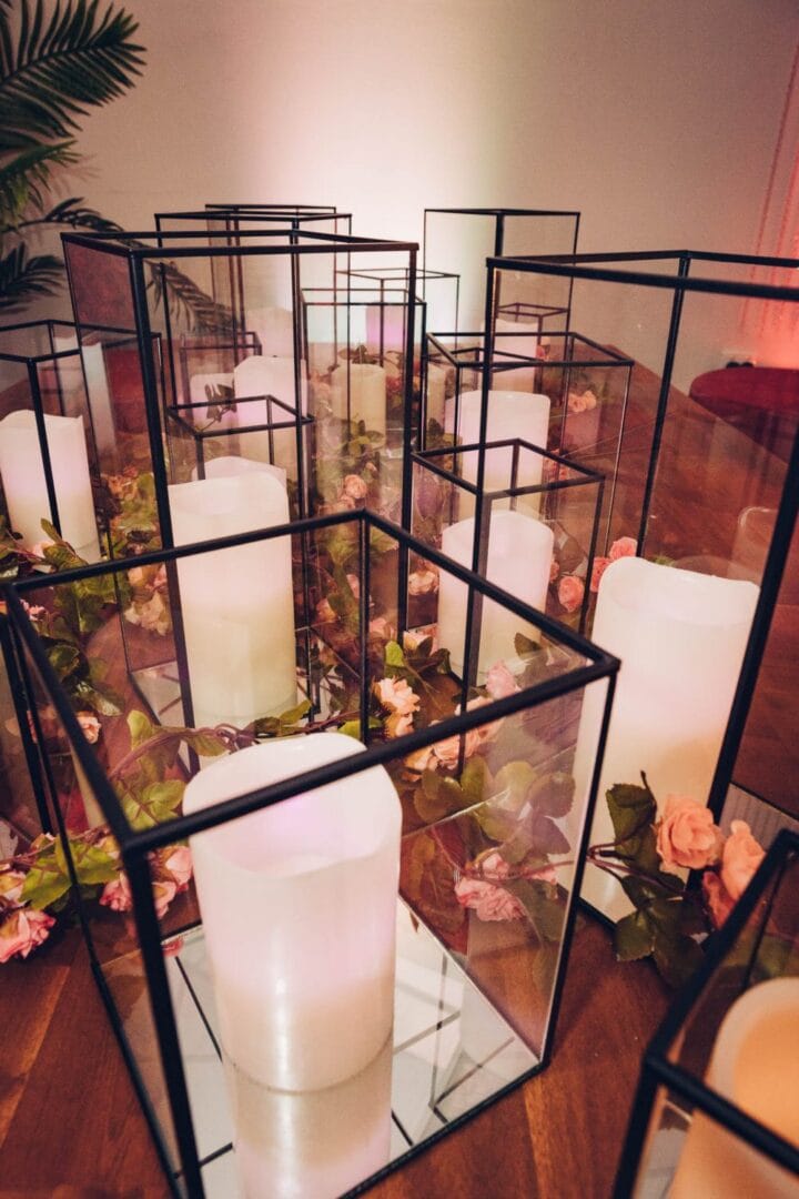 Black Square Frame Candle Holder Feel Good Events