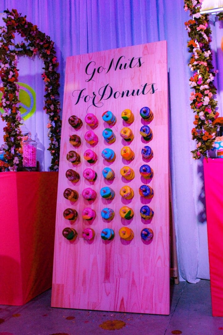 FGE 60s Themed Event Donut Wall Hire