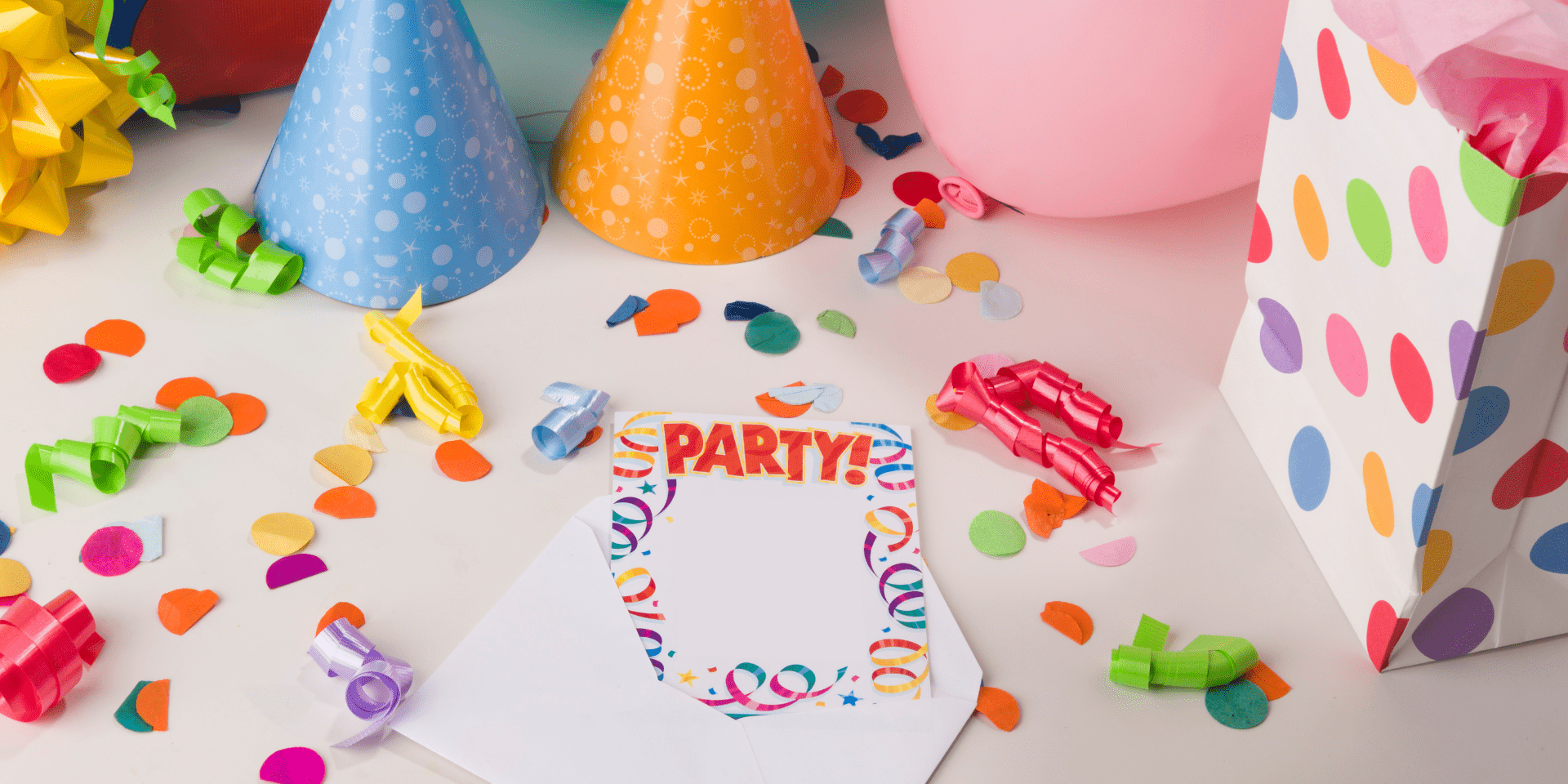 colourful party invitation