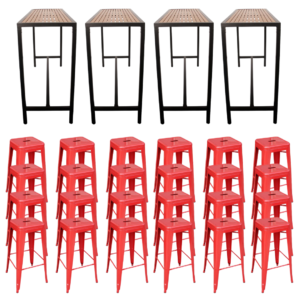 event furniture bundle 1 with red stools