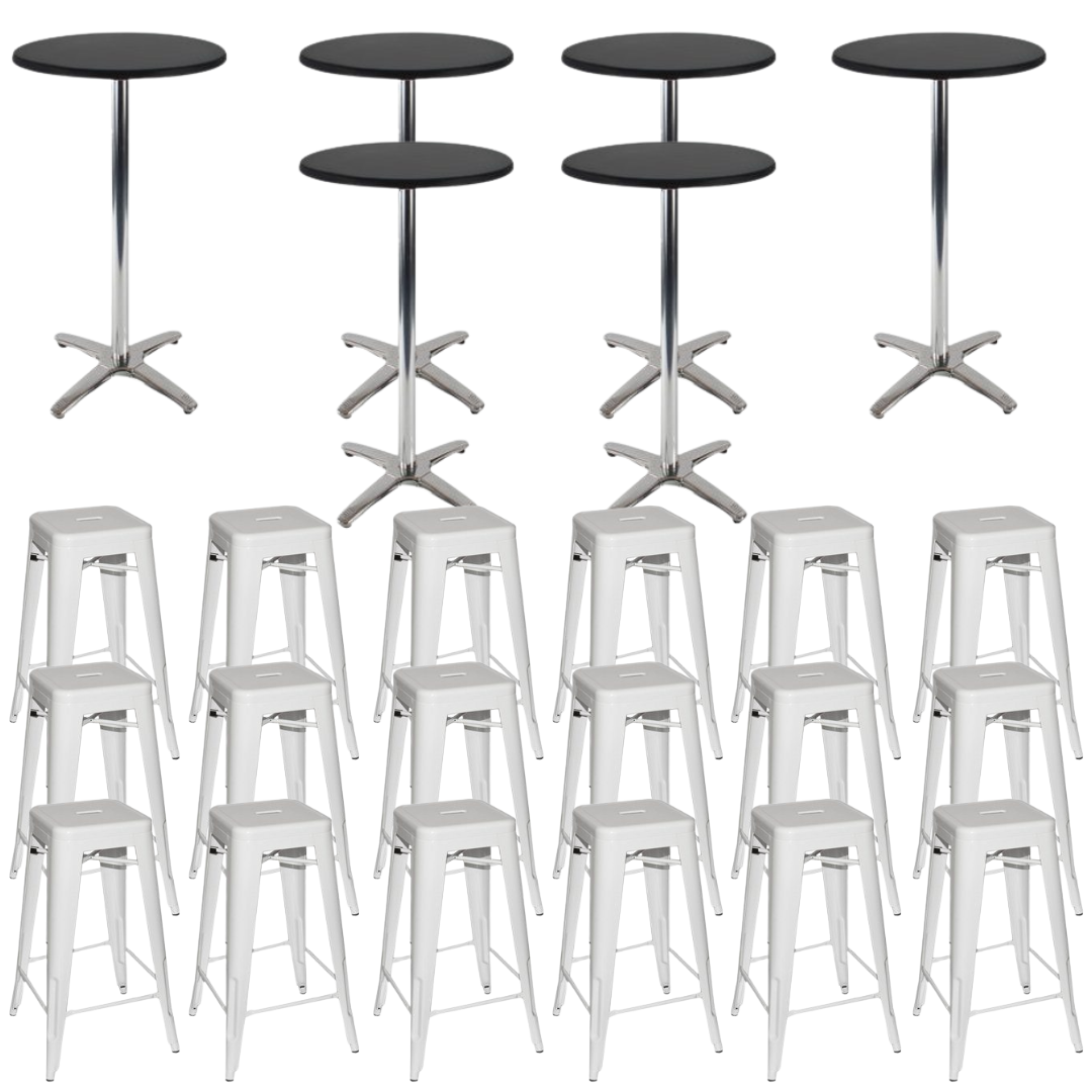 event furniture bundle 4 with white stools