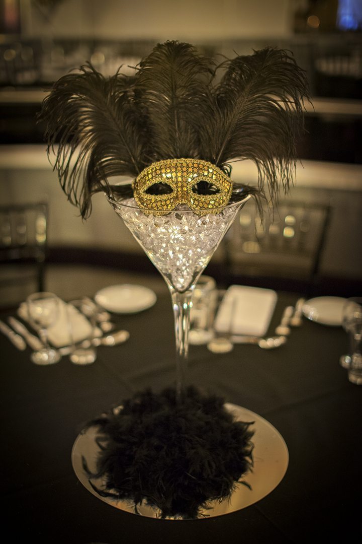 Masquerade Centrepiece Martini Glass