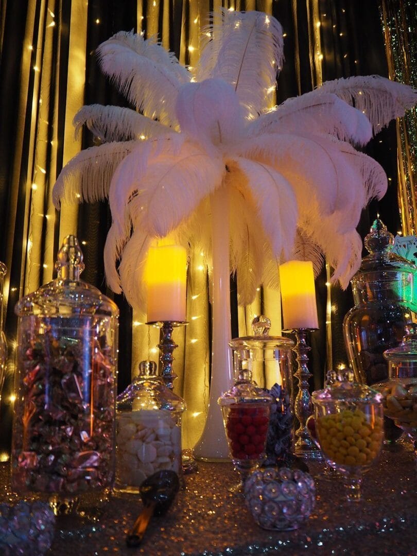 White Feather Centrepiece Hire Feel Good Events Melbourne