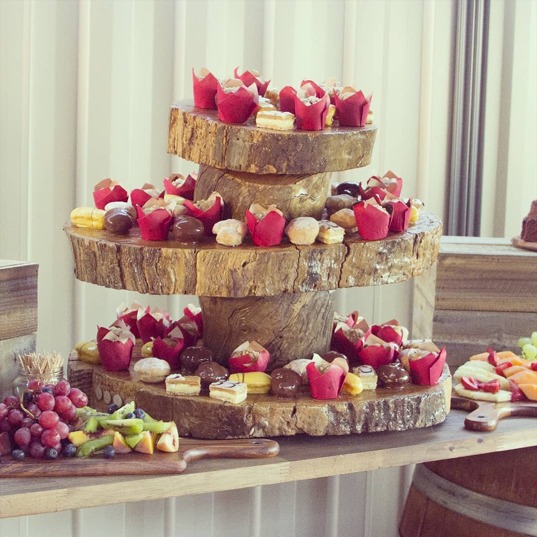 rustic cake stand