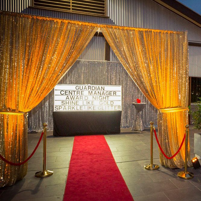 Sequin Drape Hire Feel Good Events Melbourne
