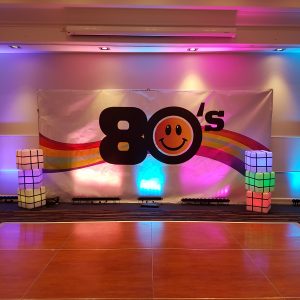 80s themed backdrop