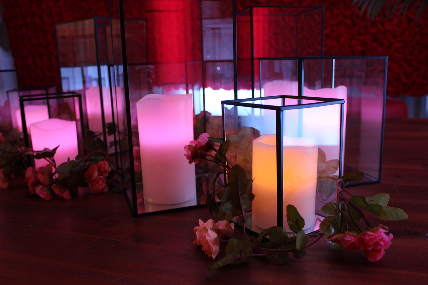 Candle Holder Hire black square frame Feel Good Events Melbourne