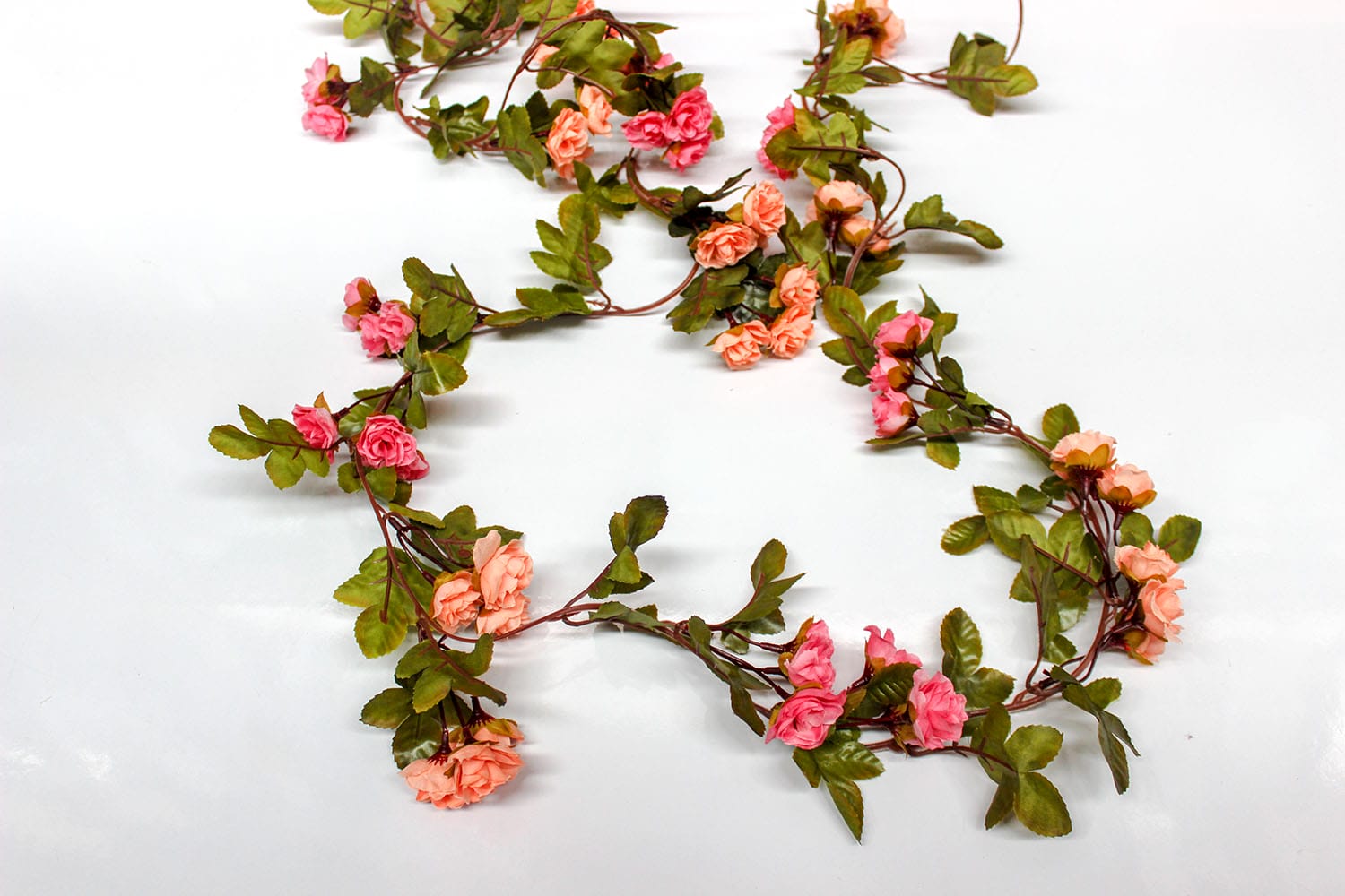Artificial Rose Bud Leaf Garland Hire Feel Good Events Melbourne