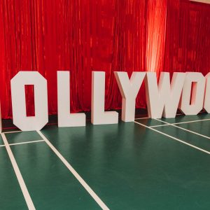 Giant polystyrene hollywood letters
