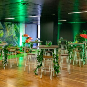 Enchanted forest theme for kids day furnture and backdrop hire melbourne