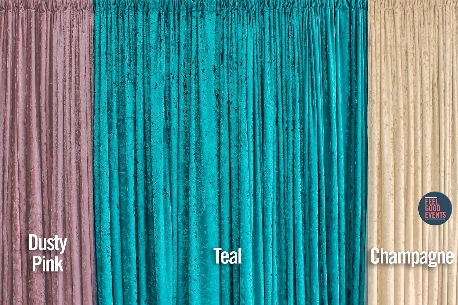 Crushed Velvet Drape Hire Feel Good Events Melbourne