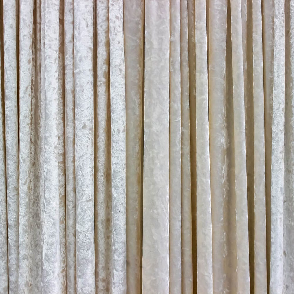 Ivory Crushed Velvet Drape Hire Feel Good Events Melbourne