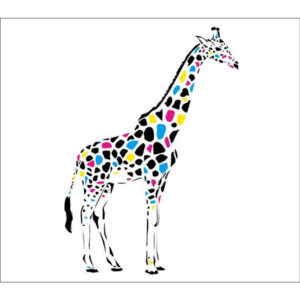 Standard Coloured Giraffe Backdrop Hire Melbourne