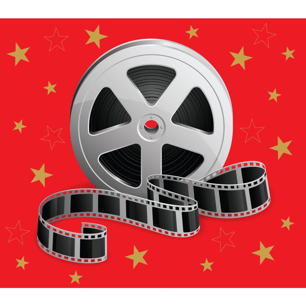 Movie Reel With Stars Backdrop Hire Feel Good Events