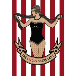 Standard Circus (dark) Snake Lady Backdrop Hire Melbourne