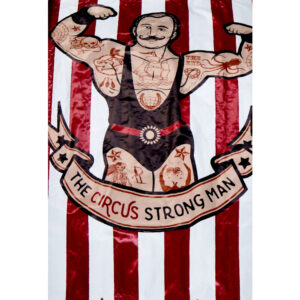 Standard Circus (dark) Strong Man Backdrop Hire Melbourne