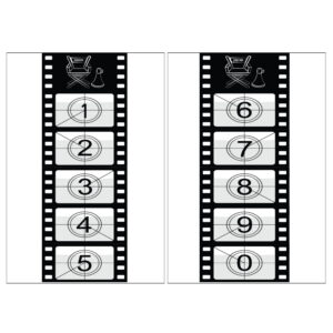 Standard Movie Reel (count down) Backdrop Hire Melbourne