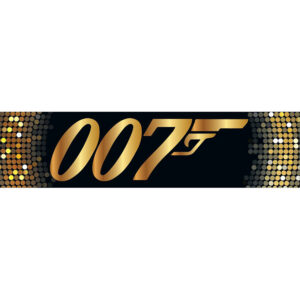 Gold 007 Themed Entrance Banner Hire Melbourne