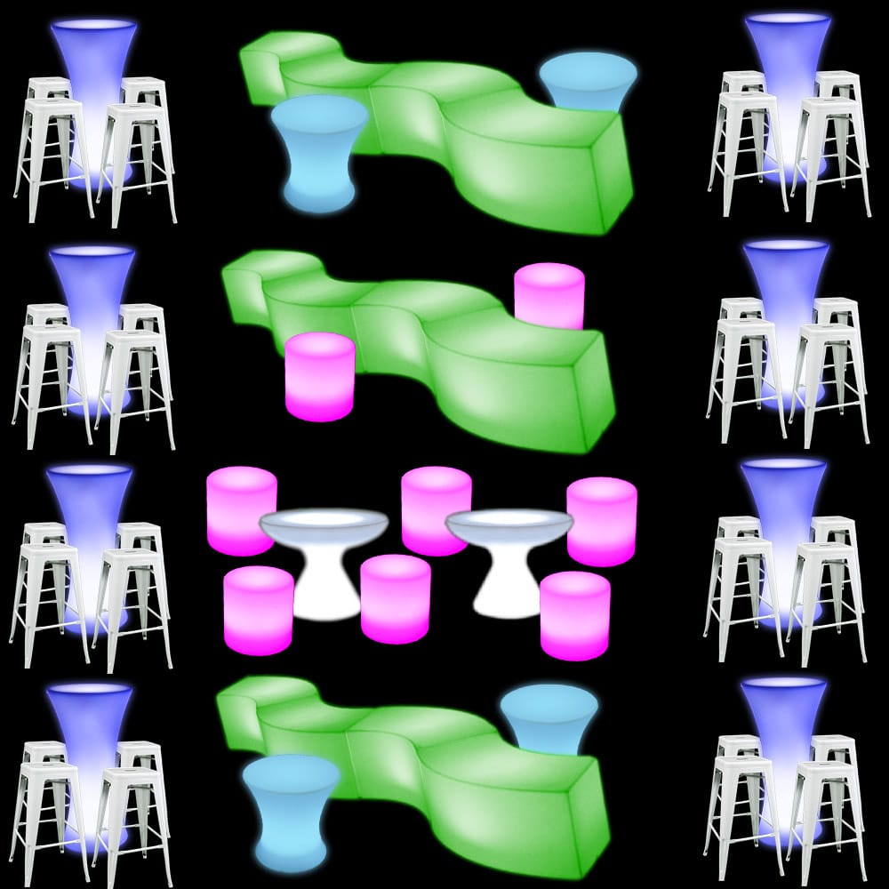 Illuminated LED Glow Furniture Hire Melbourne