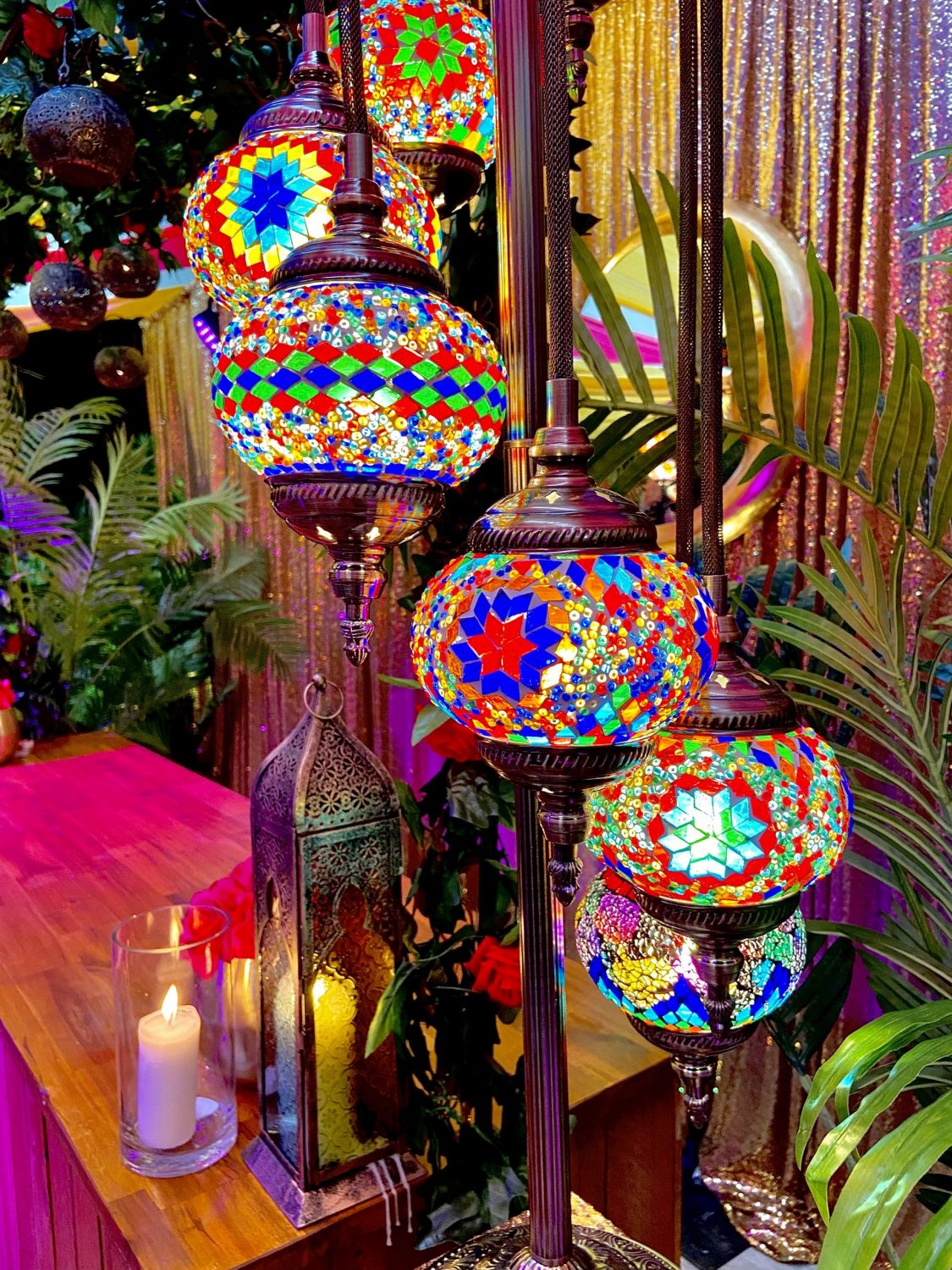 arabian nights theme mosaic lantern