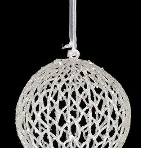 Frosted Hanging Sphere Ornament