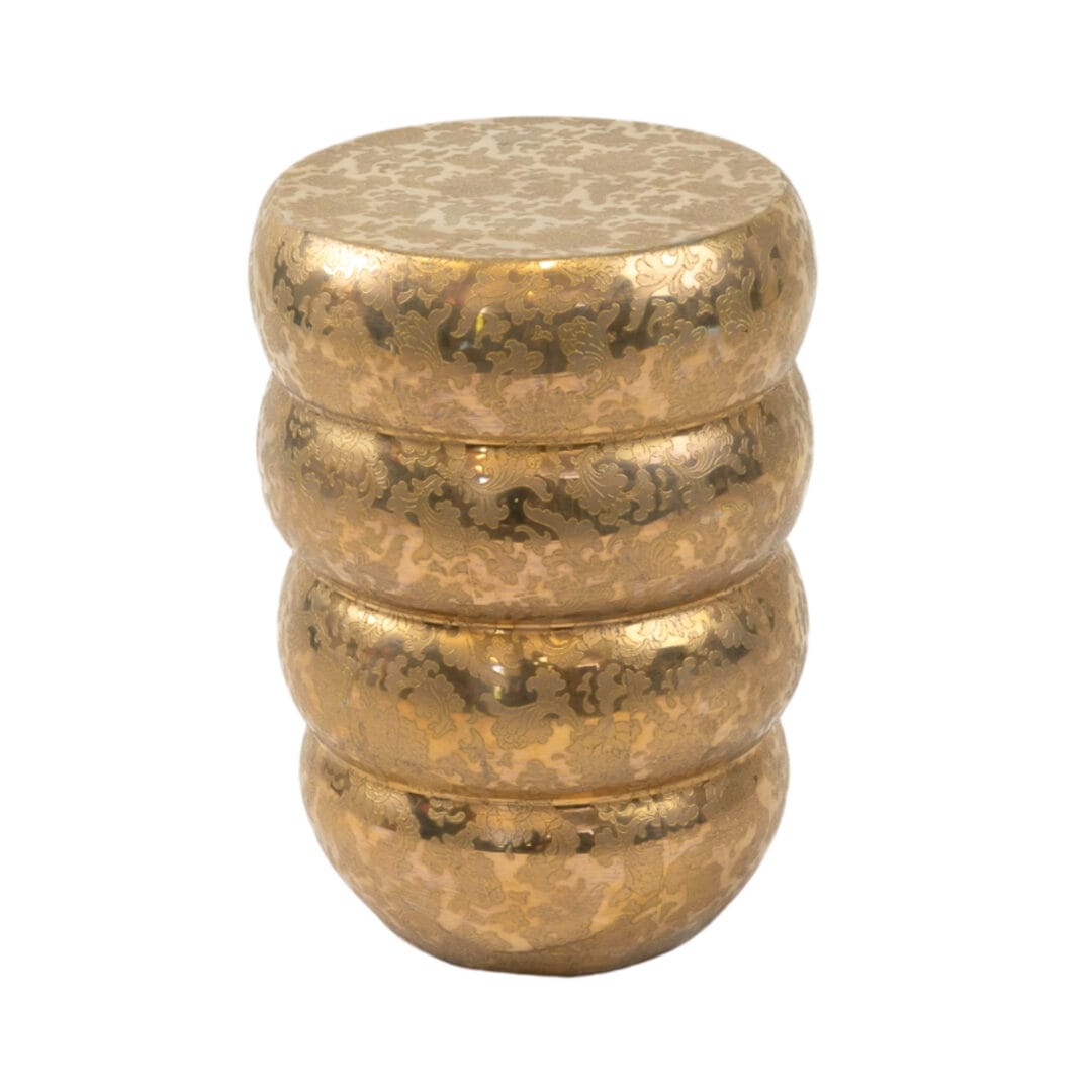 Gold Ceramic Ottoman Hire Event Furniture Hire Melbourne