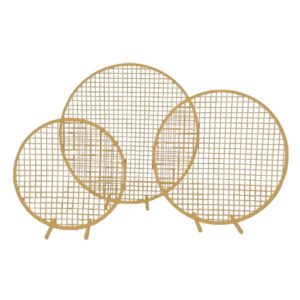 Flower-Stand-Hoop-With-Mesh-Gold-Hire