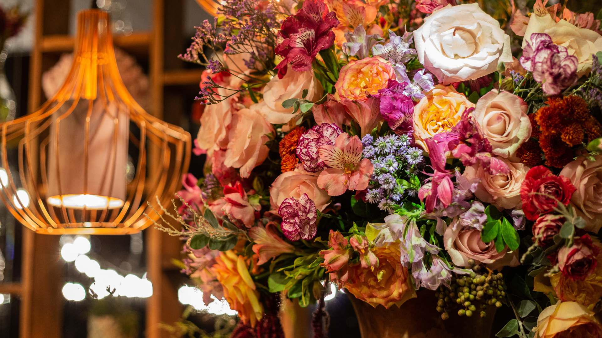 colourful floral arrangement for an event