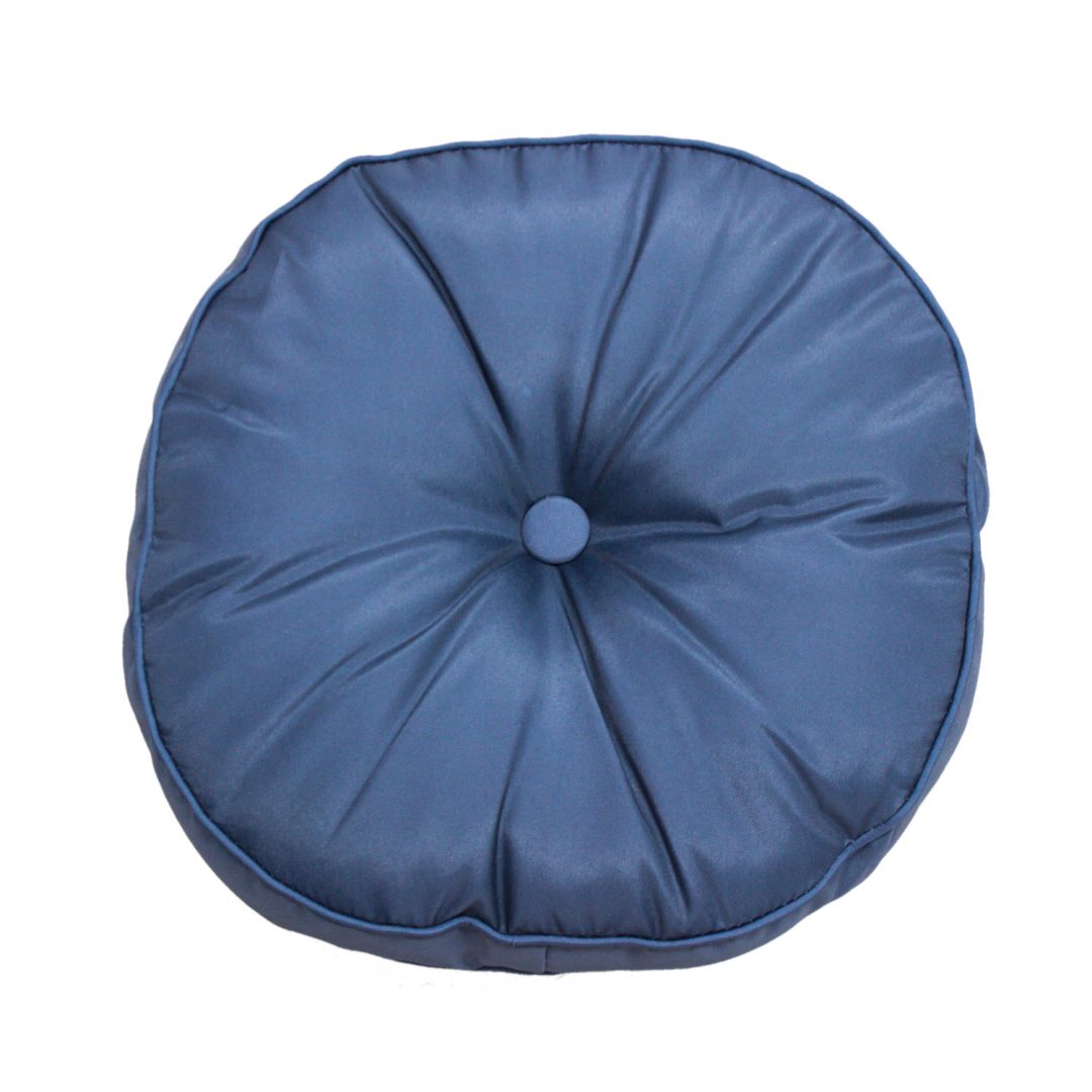 round blue cushion