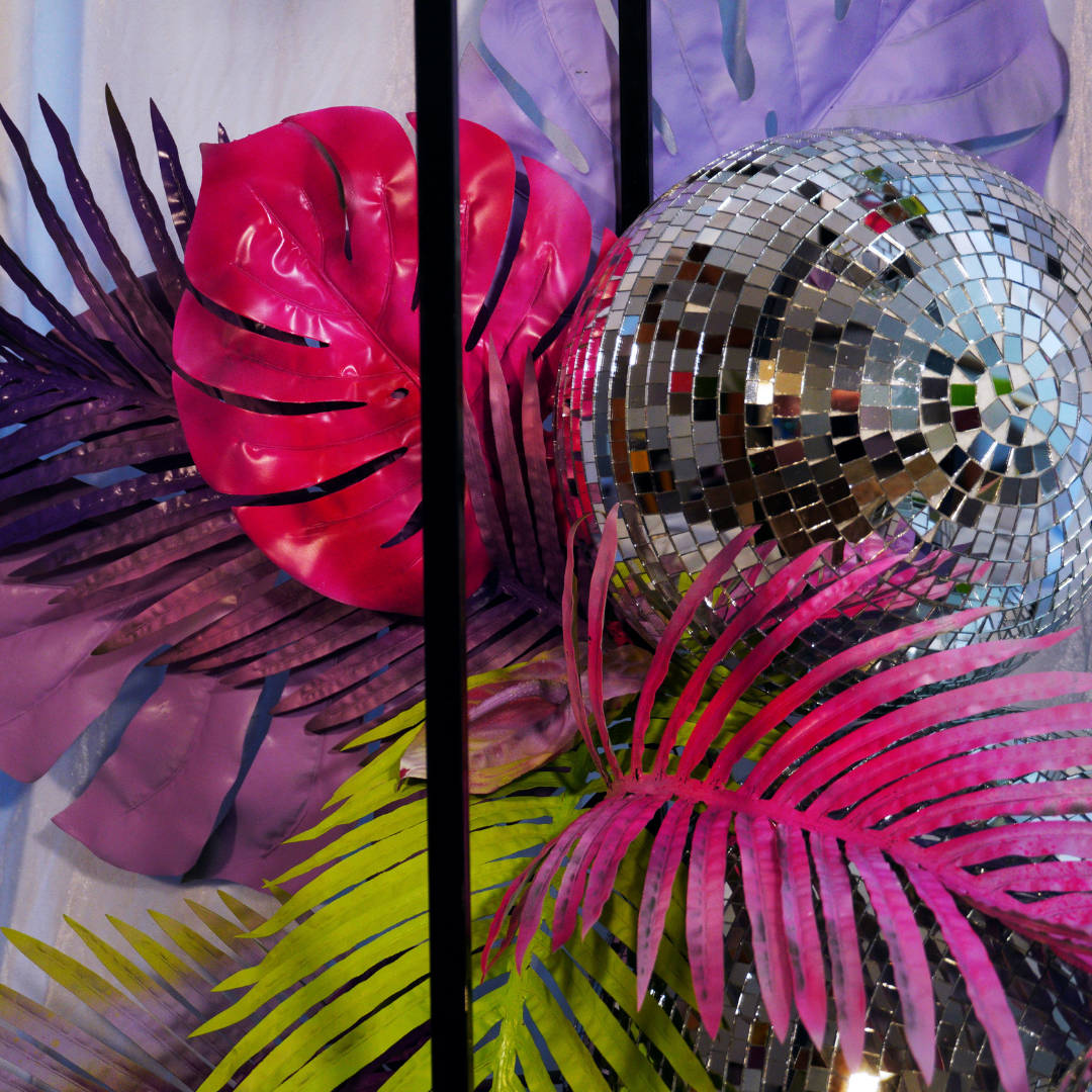 Displays - neon floral disco