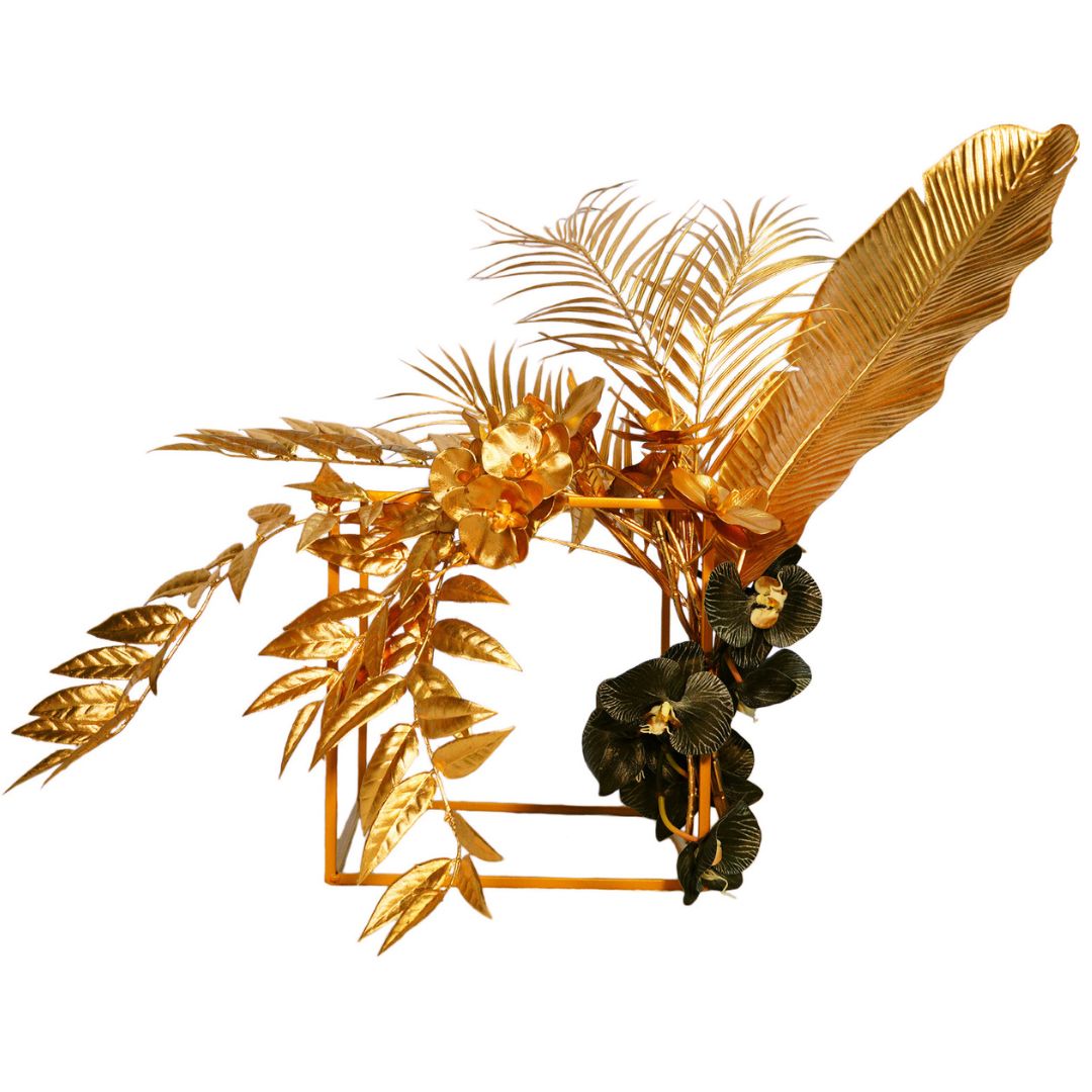 Gold Leaf Centrepiece Feel Good Events Melbourne