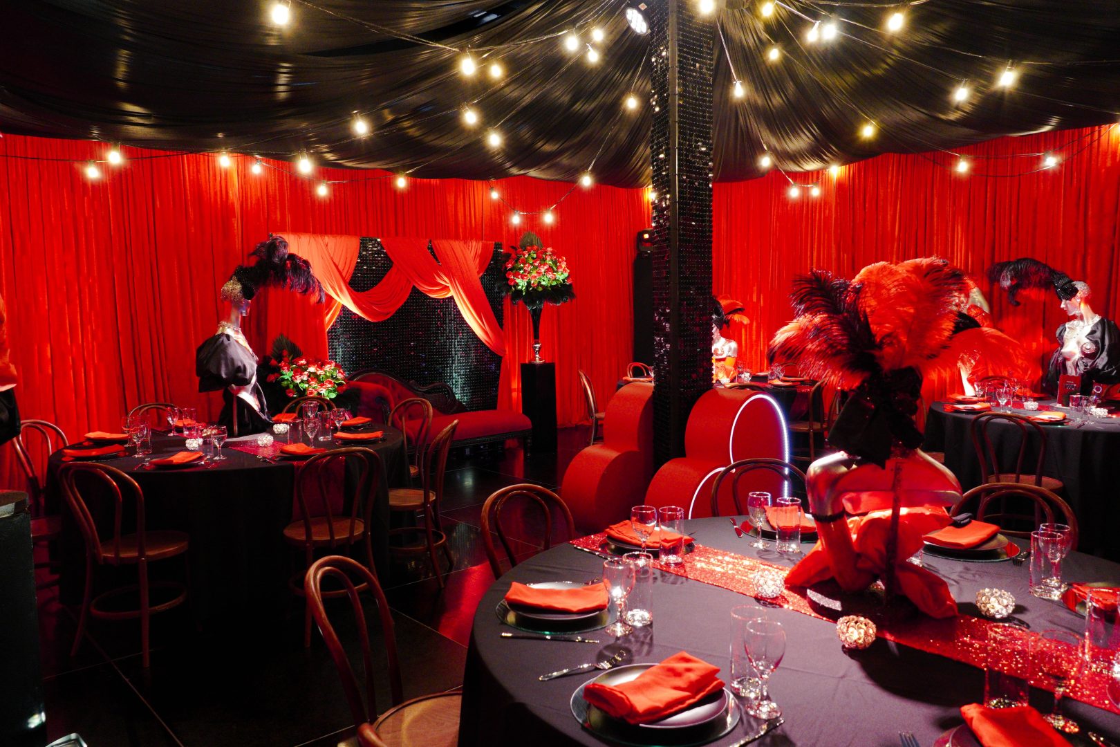 Burlesque Party Theme room shot