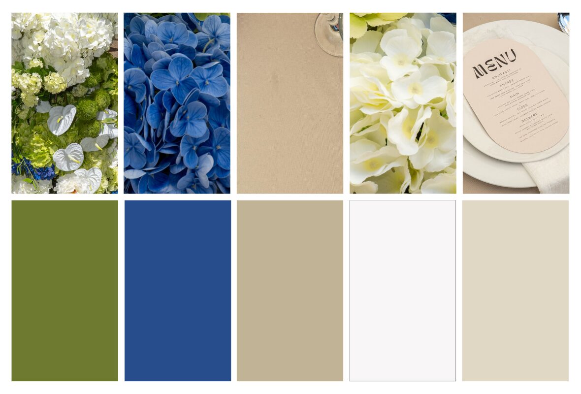 Popular colours for a summer fresh wedding style