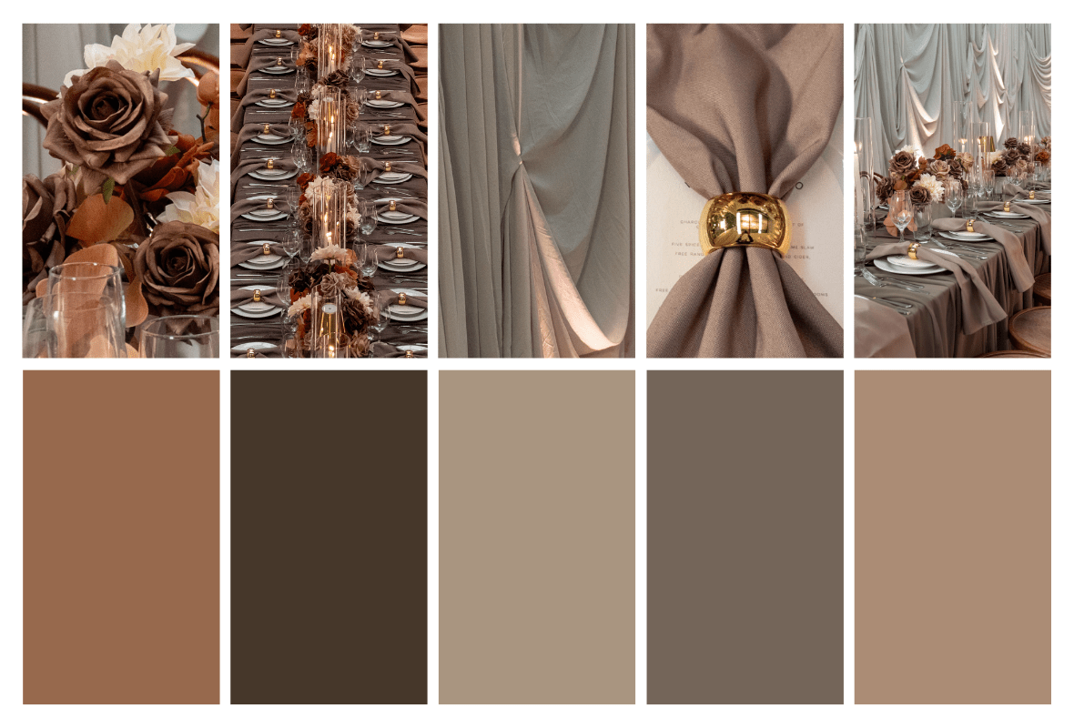 common colours used for a mocha event style