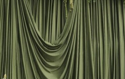 green lycra fabric draping