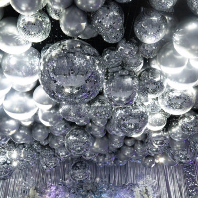 Silver & White Event Style silver disco