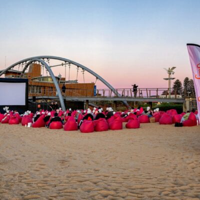 Frankston waterfront festival betty's burgers setup Betty's Burgers 'Dive In' Movie Night