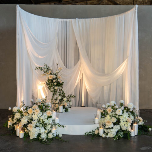 scalloped drape, contemporary wedding decorating melbourne wedding ceremony decorating melbourne